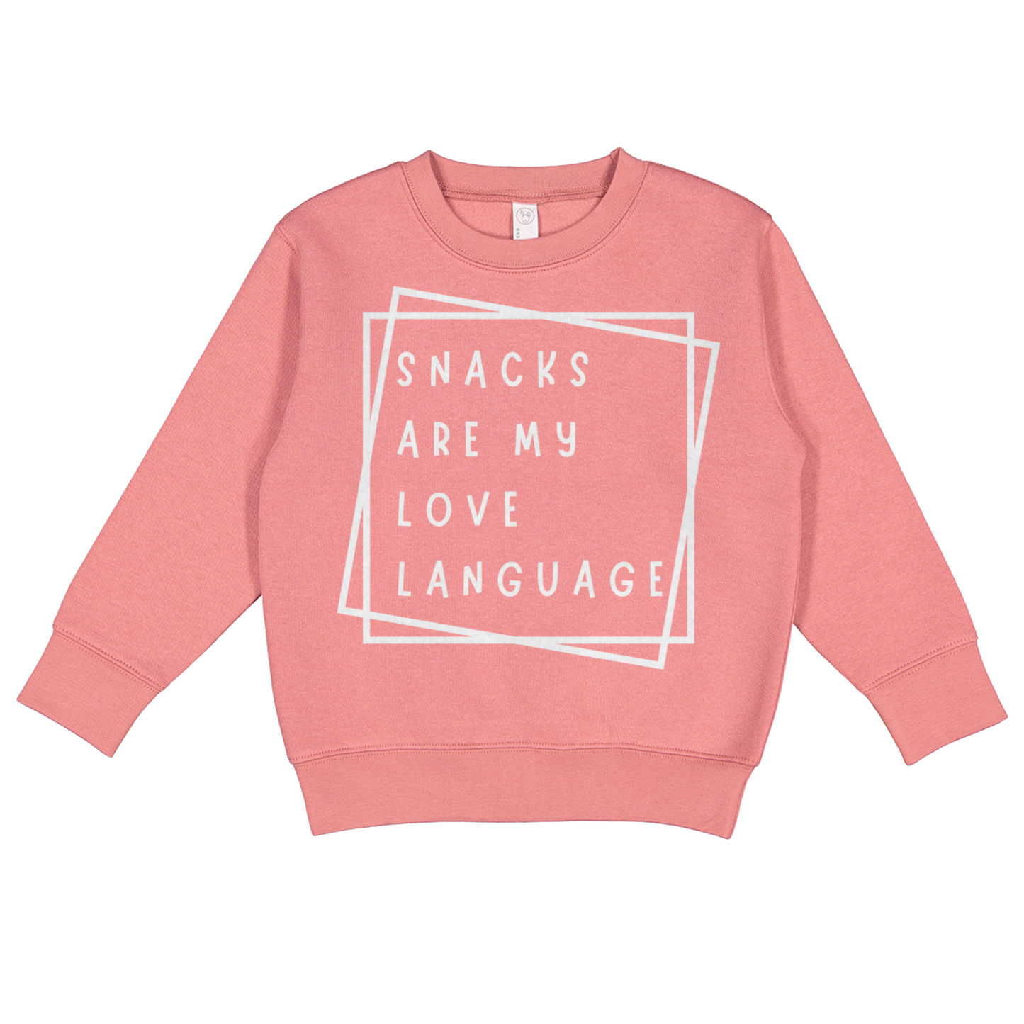 I Love Snacks Toddler Crewneck