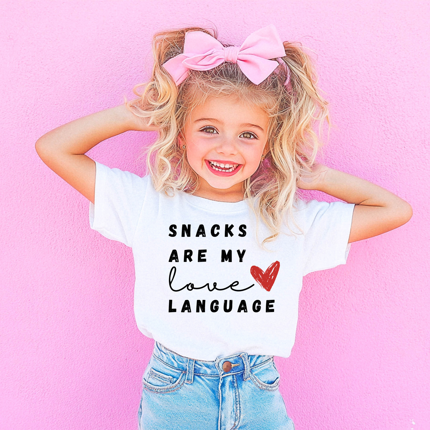 Snacks Are My Love Language Toddler Tee
