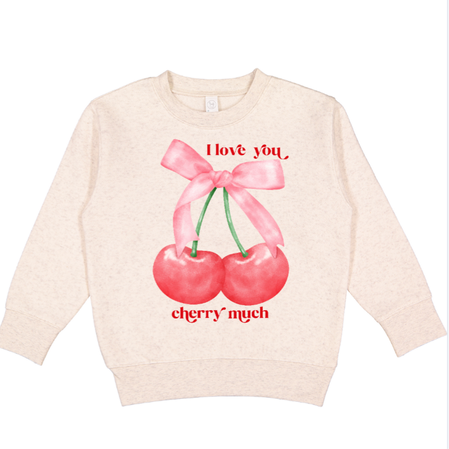 I Love You Cherry Much Toddler Crewneck