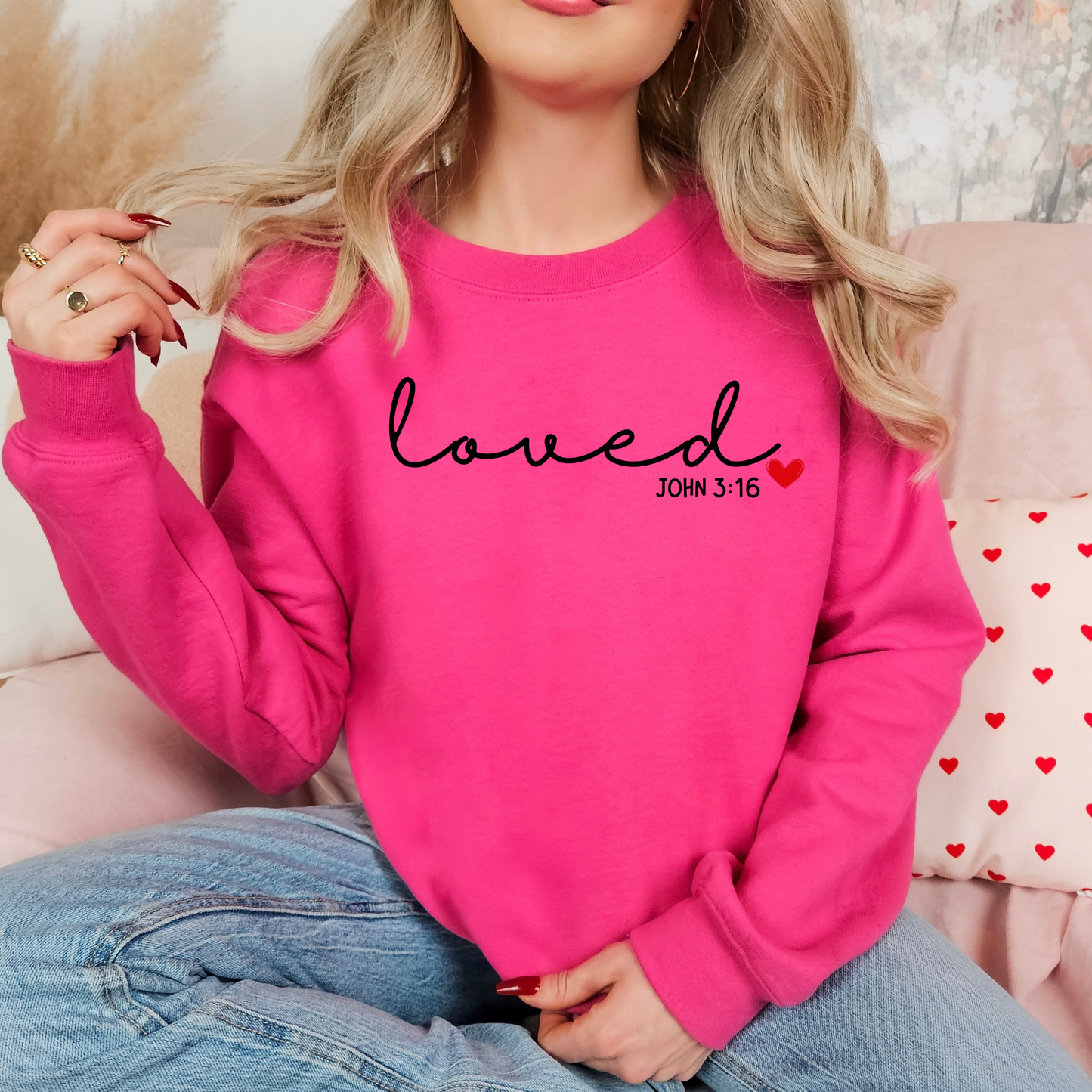 Loved John 3:16 Crewneck