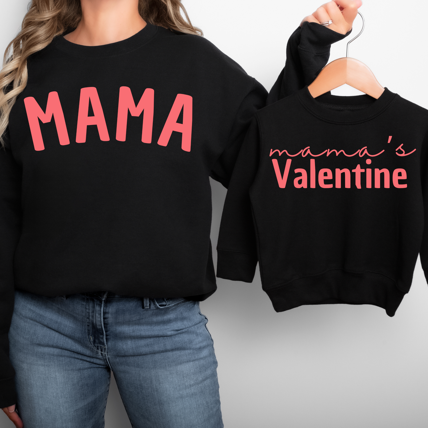 Matching Mama's Valentine Crewnecks