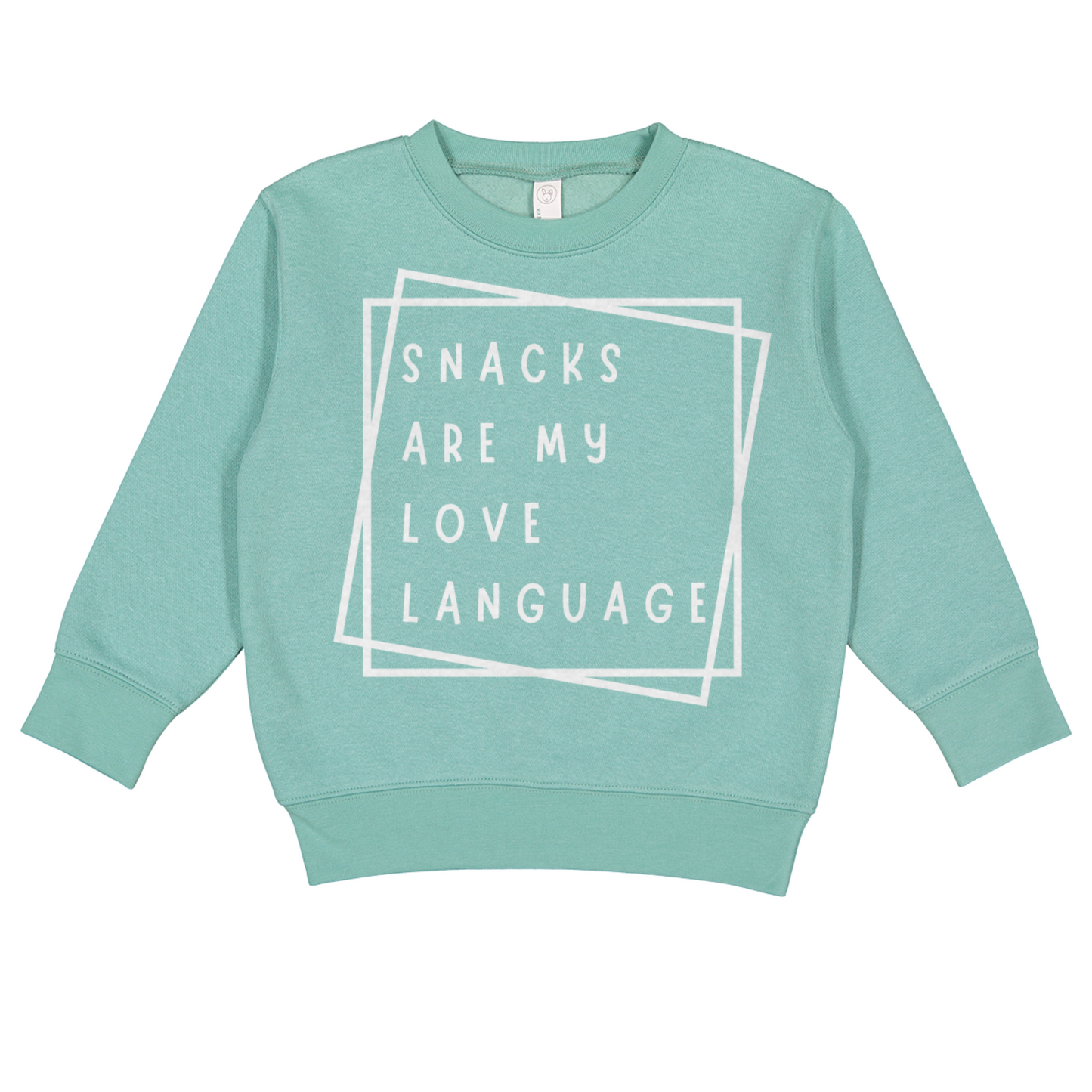 I Love Snacks Toddler Crewneck